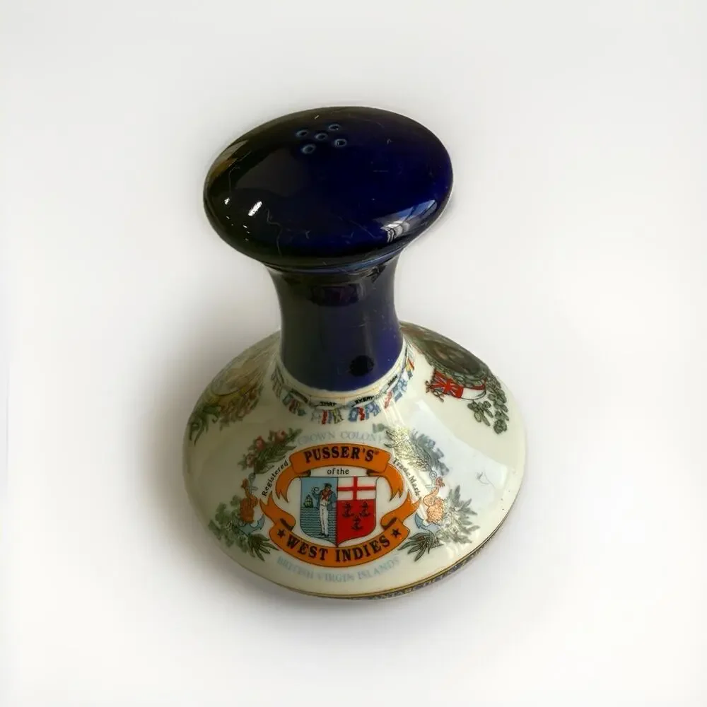 Vintage Pusser's of the West Indies porcelain salt shaker 3”